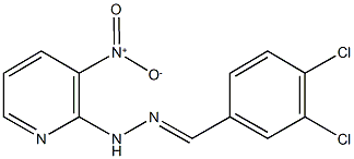 3,4-dichlorobenzaldehyde {3-nitro-2-pyridinyl}hydrazone Struktur