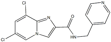 6,8-dichloro-N-(4-pyridinylmethyl)imidazo[1,2-a]pyridine-2-carboxamide Structure