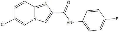 6-chloro-N-(4-fluorophenyl)imidazo[1,2-a]pyridine-2-carboxamide Struktur