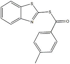 S-(1,3-benzothiazol-2-yl) 4-methylbenzenecarbothioate 结构式