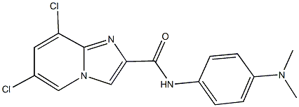 6,8-dichloro-N-[4-(dimethylamino)phenyl]imidazo[1,2-a]pyridine-2-carboxamide 化学構造式
