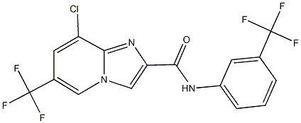 8-chloro-6-(trifluoromethyl)-N-[3-(trifluoromethyl)phenyl]imidazo[1,2-a]pyridine-2-carboxamide,353258-67-0,结构式