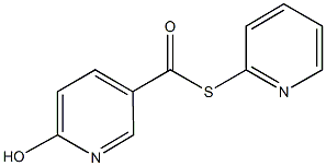 S-(2-pyridinyl) 6-hydroxy-3-pyridinecarbothioate 化学構造式