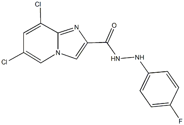 6,8-dichloro-N'-(4-fluorophenyl)imidazo[1,2-a]pyridine-2-carbohydrazide Struktur