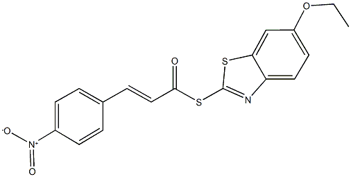 S-(6-ethoxy-1,3-benzothiazol-2-yl) 3-{4-nitrophenyl}-2-propenethioate Structure