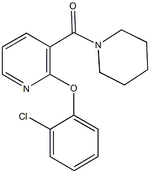 2-(2-chlorophenoxy)-3-(1-piperidinylcarbonyl)pyridine|