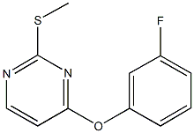 4-(3-fluorophenoxy)-2-(methylsulfanyl)pyrimidine 结构式