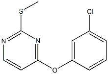 4-(3-chlorophenoxy)-2-(methylsulfanyl)pyrimidine Structure