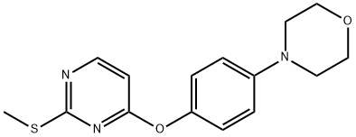 4-(4-{[2-(methylsulfanyl)-4-pyrimidinyl]oxy}phenyl)morpholine 结构式