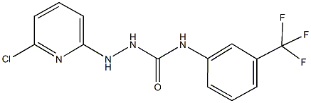 2-(6-chloro-2-pyridinyl)-N-[3-(trifluoromethyl)phenyl]hydrazinecarboxamide Structure