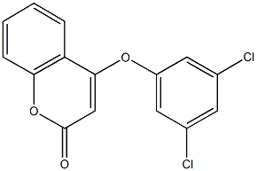4-(3,5-dichlorophenoxy)-2H-chromen-2-one Struktur