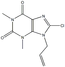 9-allyl-8-chloro-1,3-dimethyl-3,9-dihydro-1H-purine-2,6-dione,353259-66-2,结构式