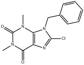 9-benzyl-8-chloro-1,3-dimethyl-3,9-dihydro-1H-purine-2,6-dione 结构式