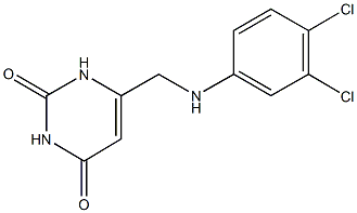 6-[(3,4-dichloroanilino)methyl]-2,4(1H,3H)-pyrimidinedione Struktur