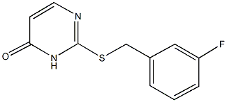 2-[(3-fluorobenzyl)sulfanyl]-4(3H)-pyrimidinone Struktur