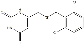 6-{[(2,6-dichlorobenzyl)sulfanyl]methyl}-2,4(1H,3H)-pyrimidinedione Structure