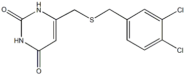 6-{[(3,4-dichlorobenzyl)sulfanyl]methyl}-2,4(1H,3H)-pyrimidinedione Struktur