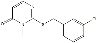 2-[(3-chlorobenzyl)sulfanyl]-3-methyl-4(3H)-pyrimidinone 结构式