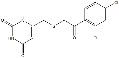 6-({[2-(2,4-dichlorophenyl)-2-oxoethyl]sulfanyl}methyl)-2,4(1H,3H)-pyrimidinedione Structure