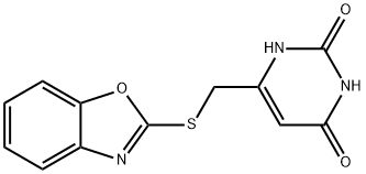 6-[(1,3-benzoxazol-2-ylsulfanyl)methyl]-2,4(1H,3H)-pyrimidinedione,353260-39-6,结构式