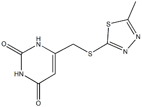 6-{[(5-methyl-1,3,4-thiadiazol-2-yl)sulfanyl]methyl}-2,4(1H,3H)-pyrimidinedione Structure