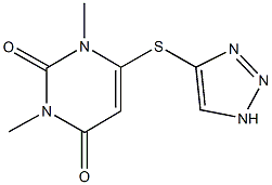 1,3-dimethyl-6-(1H-1,2,3-triazol-4-ylsulfanyl)-2,4(1H,3H)-pyrimidinedione Structure