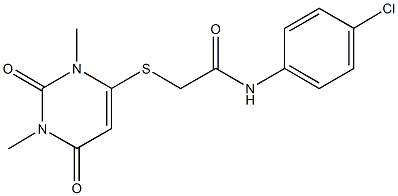 353260-74-9 N-(4-chlorophenyl)-2-[(1,3-dimethyl-2,6-dioxo-1,2,3,6-tetrahydro-4-pyrimidinyl)sulfanyl]acetamide