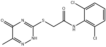 N-(2,6-dichlorophenyl)-2-[(6-methyl-5-oxo-4,5-dihydro-1,2,4-triazin-3-yl)sulfanyl]acetamide Structure