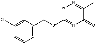 3-[(3-chlorobenzyl)sulfanyl]-6-methyl-1,2,4-triazin-5(4H)-one,353260-78-3,结构式