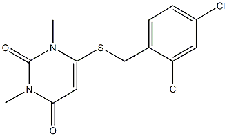 6-[(2,4-dichlorobenzyl)sulfanyl]-1,3-dimethyl-2,4(1H,3H)-pyrimidinedione Struktur