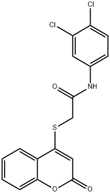 N-(3,4-dichlorophenyl)-2-[(2-oxo-2H-chromen-4-yl)sulfanyl]acetamide Structure