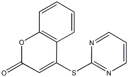 4-(2-pyrimidinylsulfanyl)-2H-chromen-2-one Struktur
