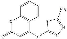 4-[(5-amino-1,3,4-thiadiazol-2-yl)sulfanyl]-2H-chromen-2-one Struktur
