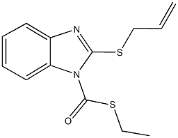 S-ethyl 2-(allylsulfanyl)-1H-benzimidazole-1-carbothioate Struktur