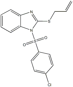 allyl 1-[(4-chlorophenyl)sulfonyl]-1H-benzimidazol-2-yl sulfide Struktur
