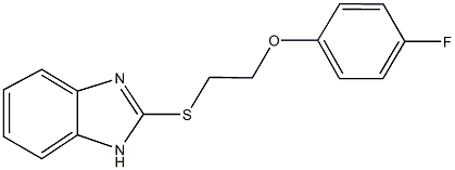 2-(1H-benzimidazol-2-ylsulfanyl)ethyl 4-fluorophenyl ether 结构式