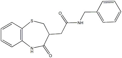 N-benzyl-2-(4-oxo-2,3,4,5-tetrahydro-1,5-benzothiazepin-3-yl)acetamide Struktur