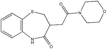 353261-36-6 3-[2-(4-morpholinyl)-2-oxoethyl]-2,3-dihydro-1,5-benzothiazepin-4(5H)-one