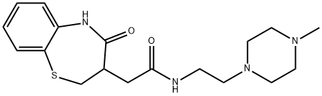 N-[2-(4-methyl-1-piperazinyl)ethyl]-2-(4-oxo-2,3,4,5-tetrahydro-1,5-benzothiazepin-3-yl)acetamide Structure