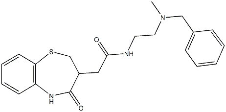 N-{2-[benzyl(methyl)amino]ethyl}-2-(4-oxo-2,3,4,5-tetrahydro-1,5-benzothiazepin-3-yl)acetamide 结构式