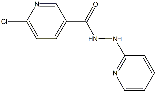 6-chloro-N'-(2-pyridinyl)nicotinohydrazide 化学構造式