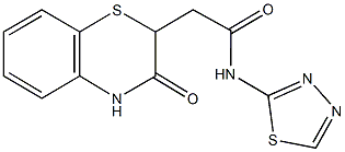 2-(3-oxo-3,4-dihydro-2H-1,4-benzothiazin-2-yl)-N-(1,3,4-thiadiazol-2-yl)acetamide Structure