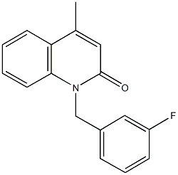 1-(3-fluorobenzyl)-4-methyl-2(1H)-quinolinone Struktur