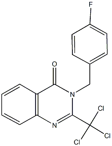 3-(4-fluorobenzyl)-2-(trichloromethyl)-4(3H)-quinazolinone Struktur