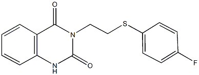 3-{2-[(4-fluorophenyl)sulfanyl]ethyl}-2,4(1H,3H)-quinazolinedione Structure