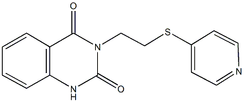 3-[2-(4-pyridinylsulfanyl)ethyl]-2,4(1H,3H)-quinazolinedione 结构式