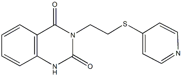 3-[2-(4-pyridinylsulfanyl)ethyl]-2,4(1H,3H)-quinazolinedione 化学構造式