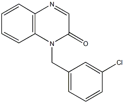 1-(3-chlorobenzyl)-2(1H)-quinoxalinone 化学構造式