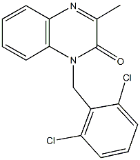 1-(2,6-dichlorobenzyl)-3-methyl-2(1H)-quinoxalinone 化学構造式