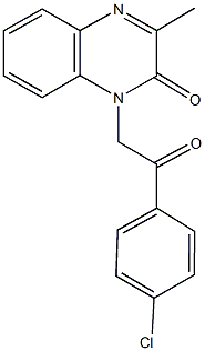 1-[2-(4-chlorophenyl)-2-oxoethyl]-3-methyl-2(1H)-quinoxalinone Structure